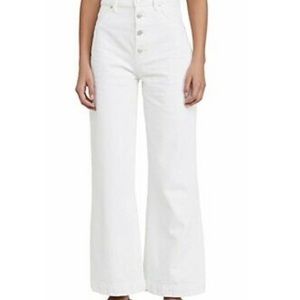 ROLLA’S size 27 high waist wide leg white pants